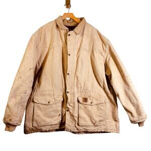 CARHARTT Vintage Coat 2XL Western American Workwear Chore Barn Quilted‎ Canvas
